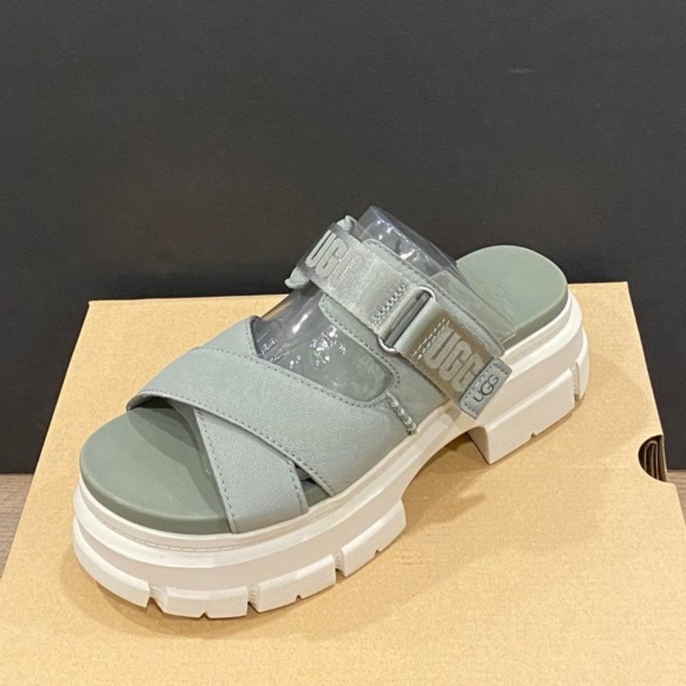 Ugg Ashton Moss Green Slide Sandals Shoes Heels Pumps Platform Flats NEW